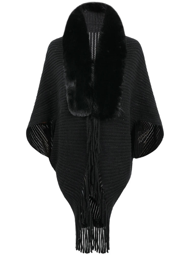 Levoire | Long Cardigan Femmes Style Classique Noir Taille unique