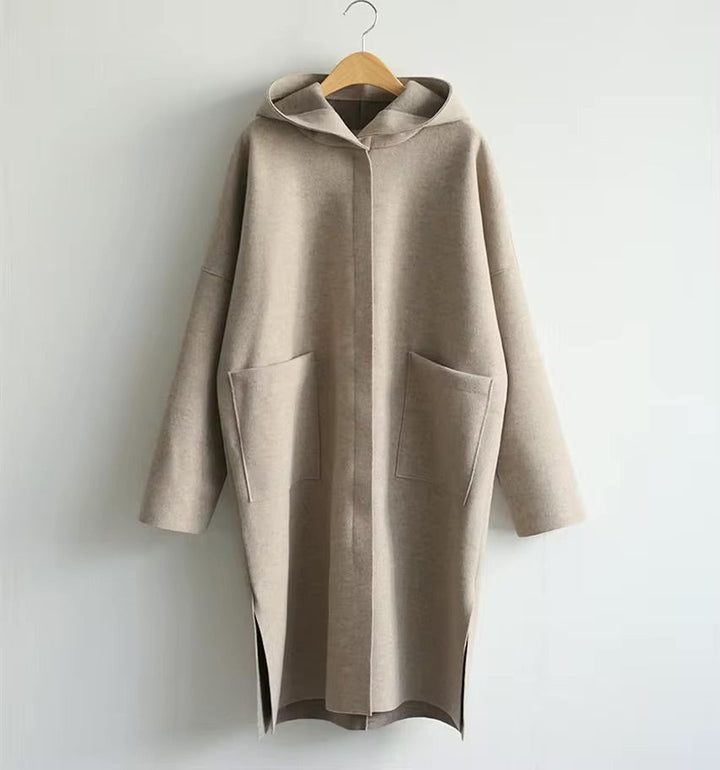 Levoire | Long Manteau Avec Capuche Et Design Ouvert