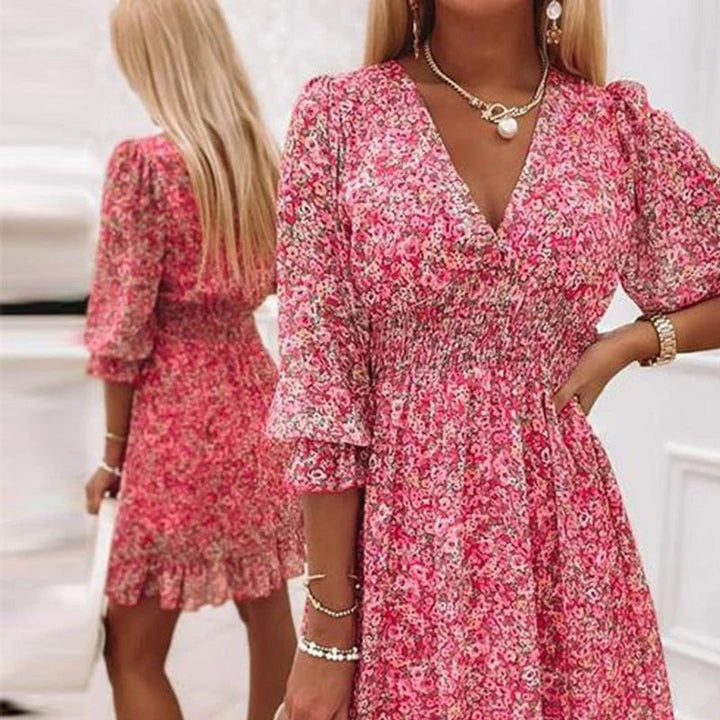 Levoire | Vertrumtes Fleurs Robe De Printemps Rosa