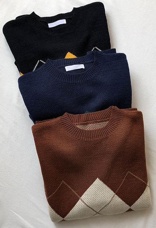Levoire | Pull Argyle Au Style Vintage Pour Tous Les Jours