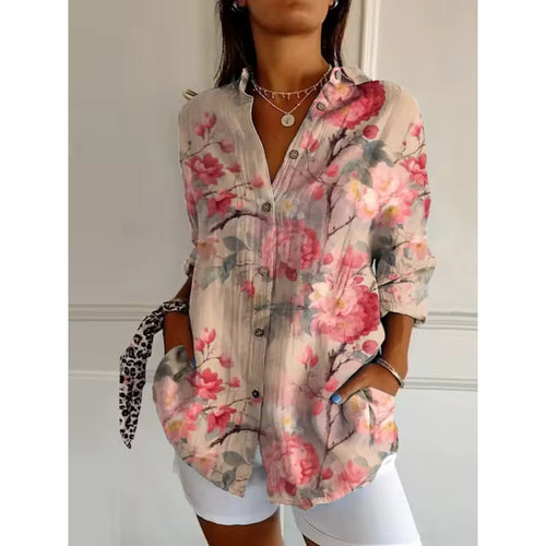 Levoire | Blouse À Fleurs Avec Boutons Pour Femmes