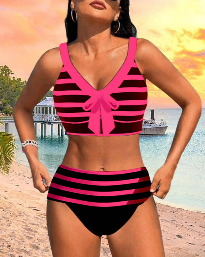 Levoire | Bikini Rayé Ajusté