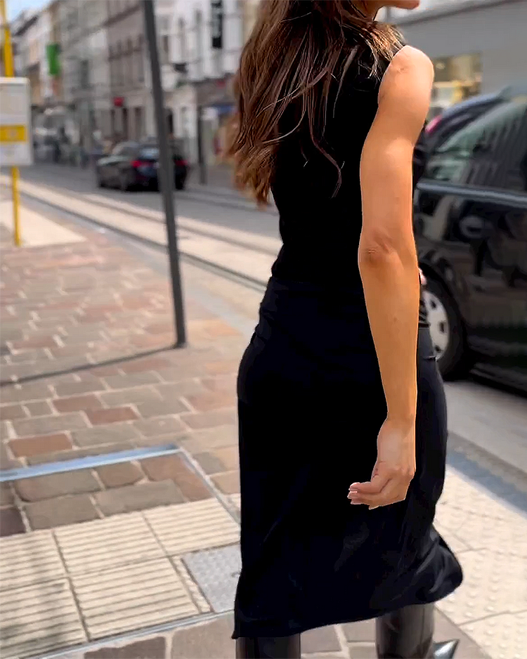 Levoire | Robe D'Été Sans Bretelles En A, Robe Décontractée Avec Encolure Ronde