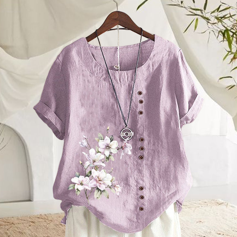 Levoire | Chemise en lin confortable en coton Violet