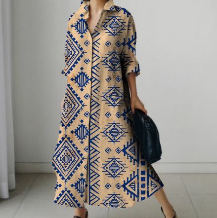 Levoire | Robe Chemise Élégante Pour Femmes Au Design Classique Braun