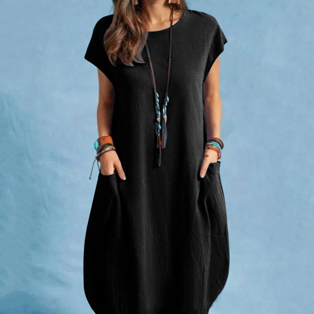 Levoire | Ylisuurikokoinen Robe Vintage Pour Femmes Noir