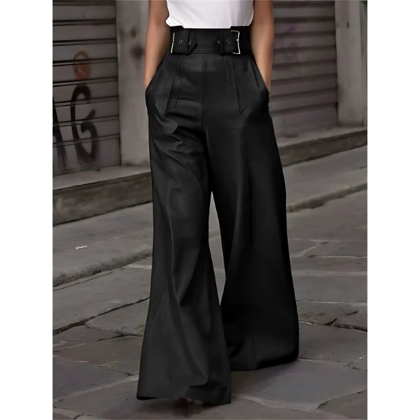 Levoire | Pantalon Large Taille Haute Élégant Pour Femmes