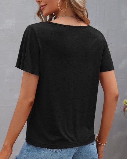 Levoire | T-Shirt Avec Un Décolleté Dans Une Couleur Unie