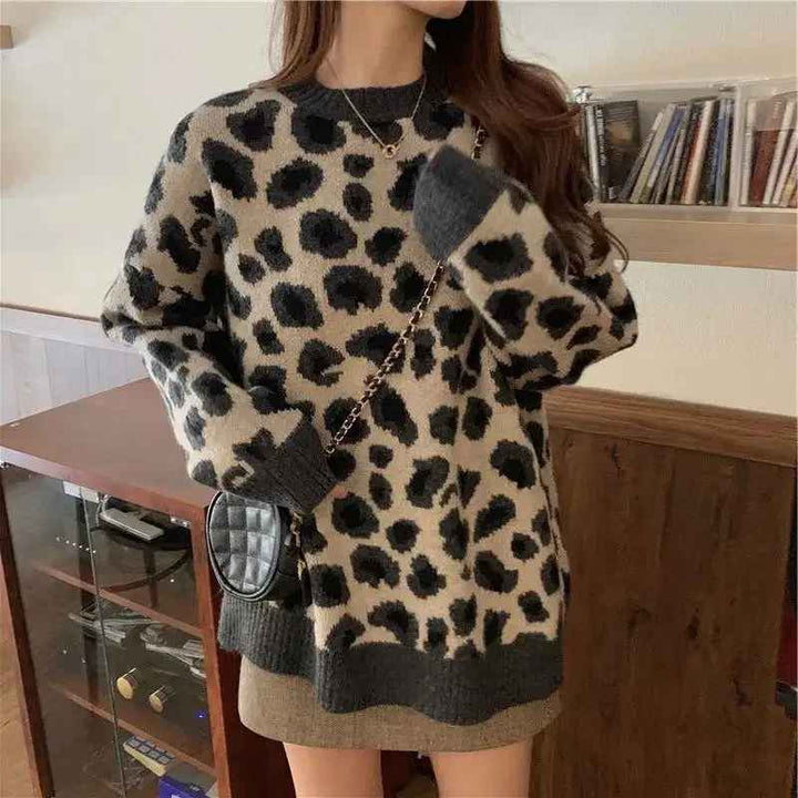 Levoire | Pull Confortable Avec Motif Léopard