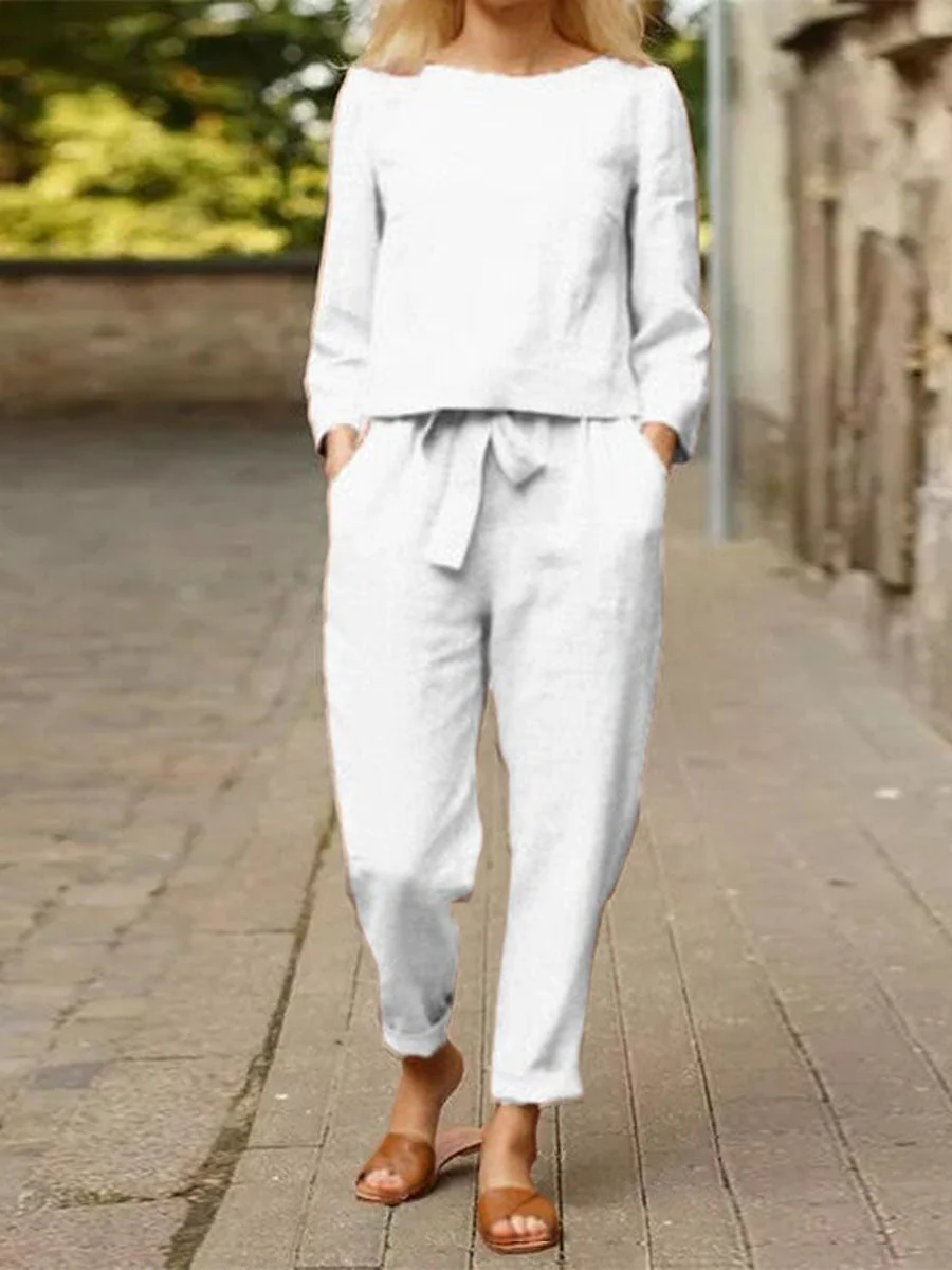 Levoire | Ensemble Classique Confortable Deux Pièces Blanc