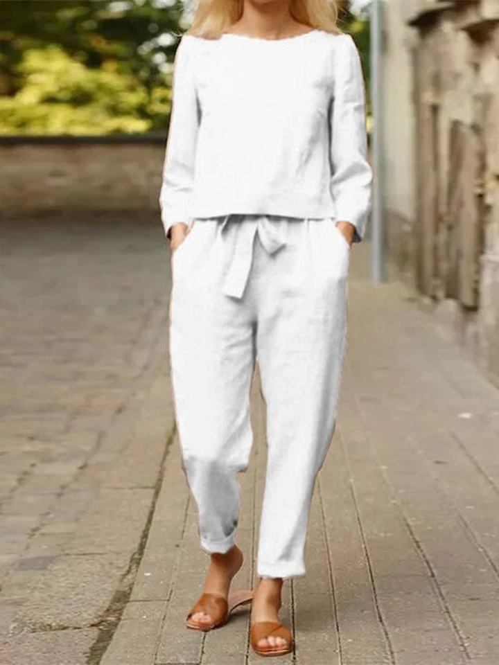 Levoire | Ensemble Classique Confortable Deux Pièces Blanc