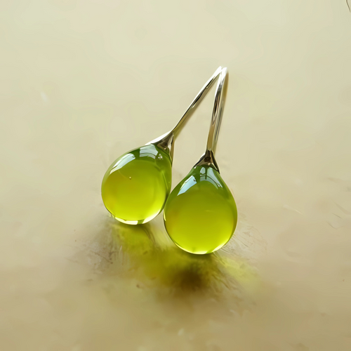 Levoire | Weinlese Boucles D'Oreilles En Verre Vert