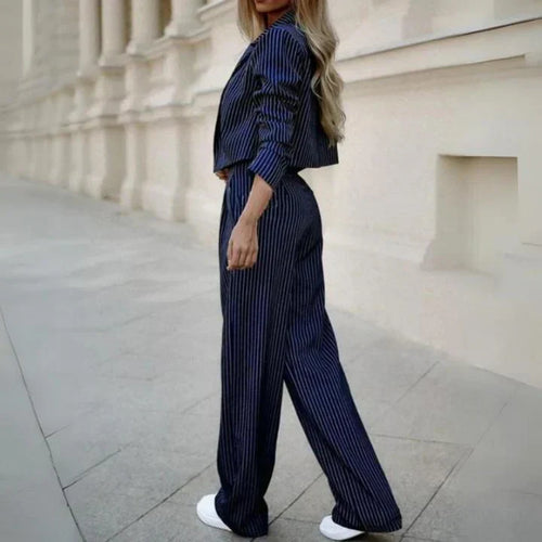 Levoire | Ensemble De Blazer 2 Pièces Et Pantalon Large Pour Femmes