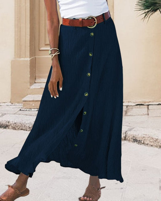 Levoire | Longue, Unie Jupe Bleu