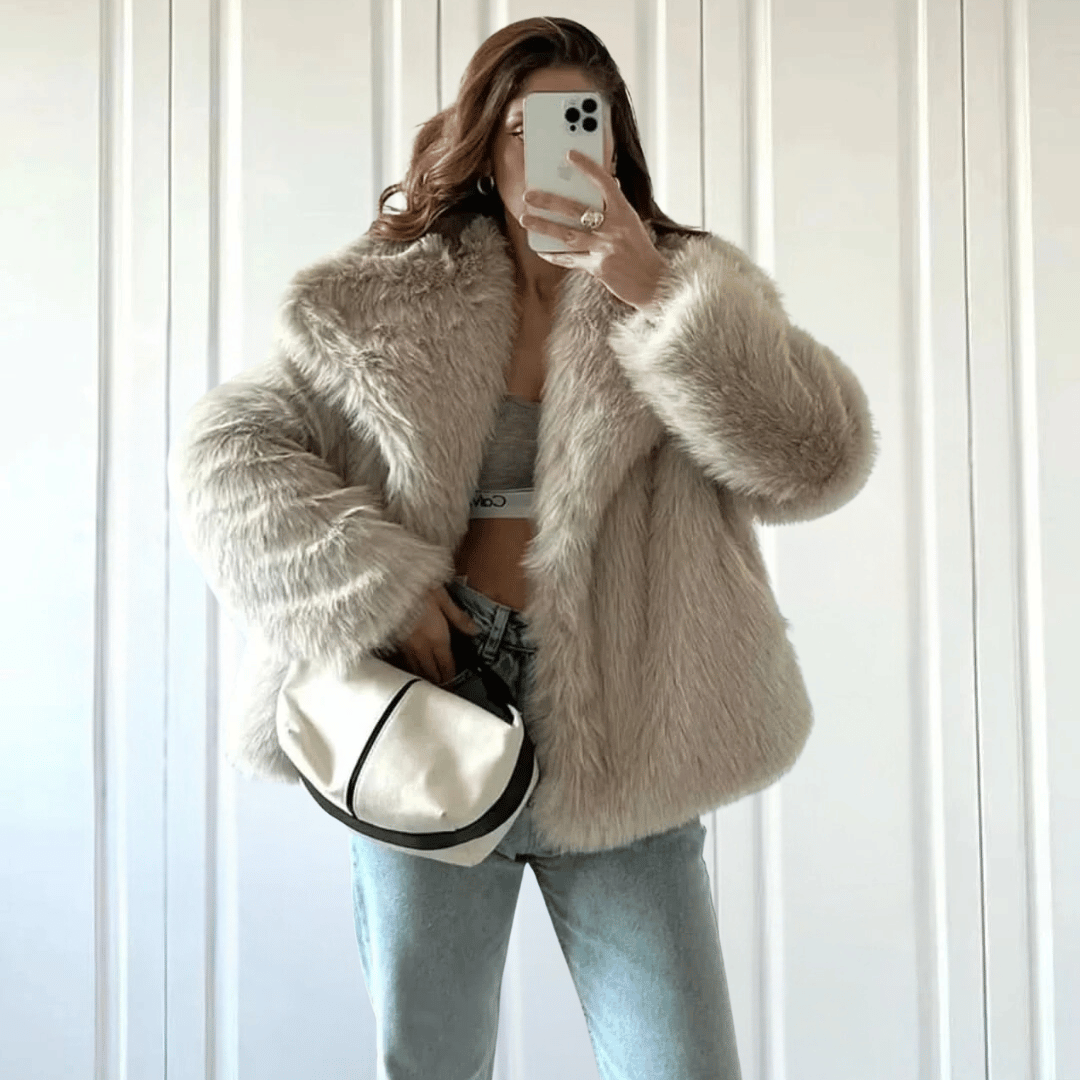 Levoire | Douce Veste En Peluche Abricot