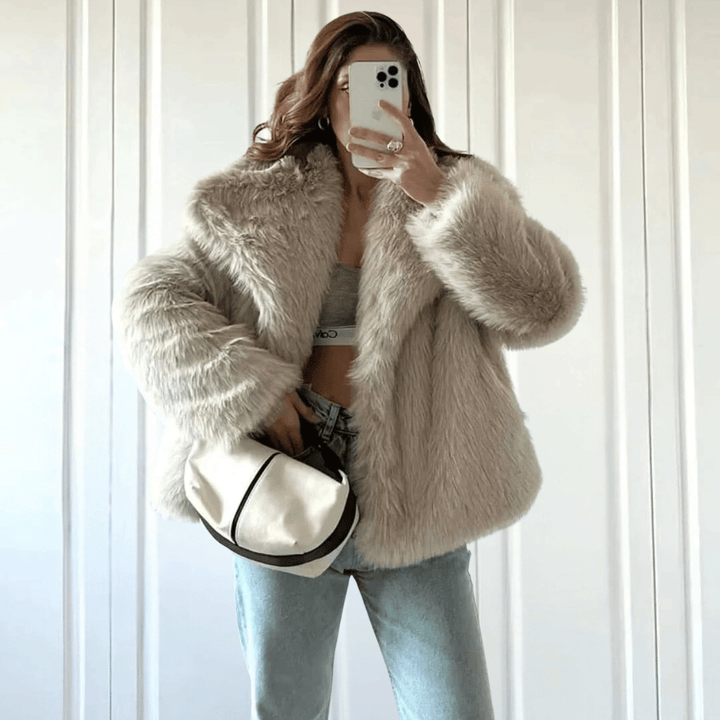 Levoire | Douce Veste En Peluche Abricot