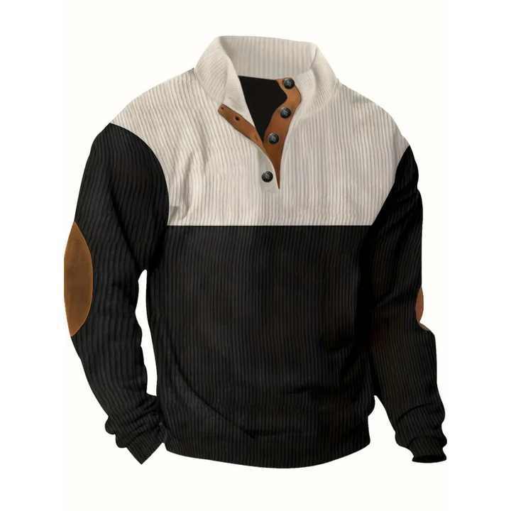 Levoire | Pull avec col montant pour hommes Noir
