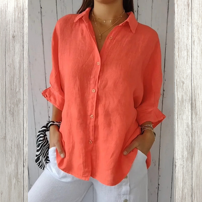 Levoire | Chemisier décontracté léger Rosso-Orange