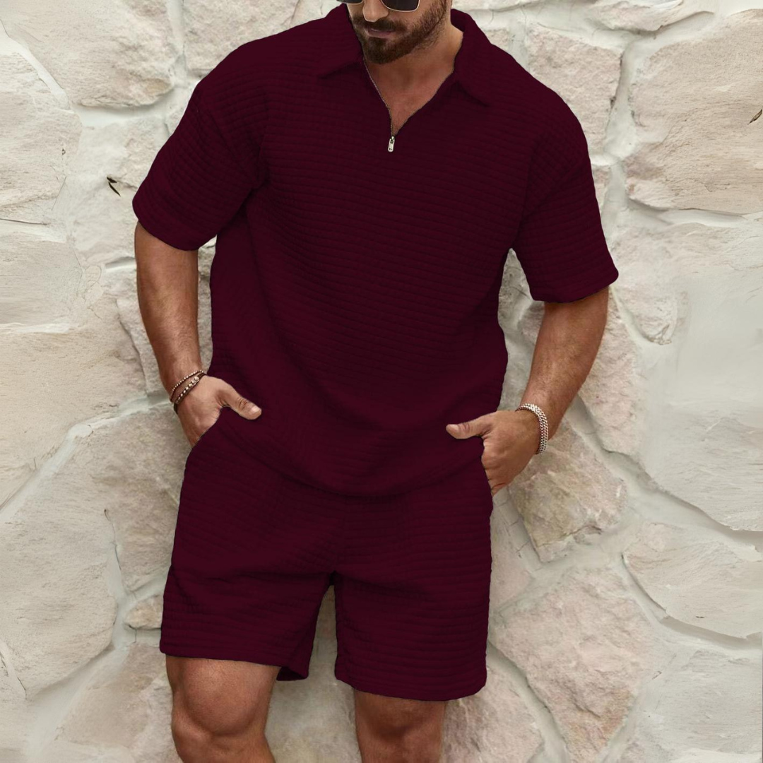 Levoire | Ensemble Pour Hommes En Coton Bourgogne