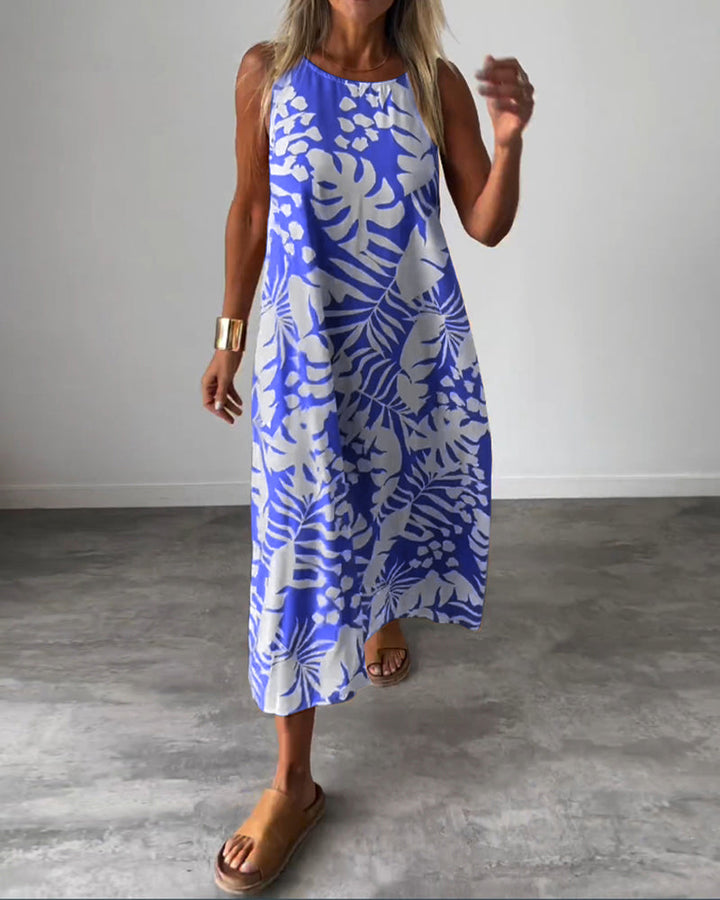 Levoire | Robe V-Aukko Sans Épaules Dos Dégagé Bleu