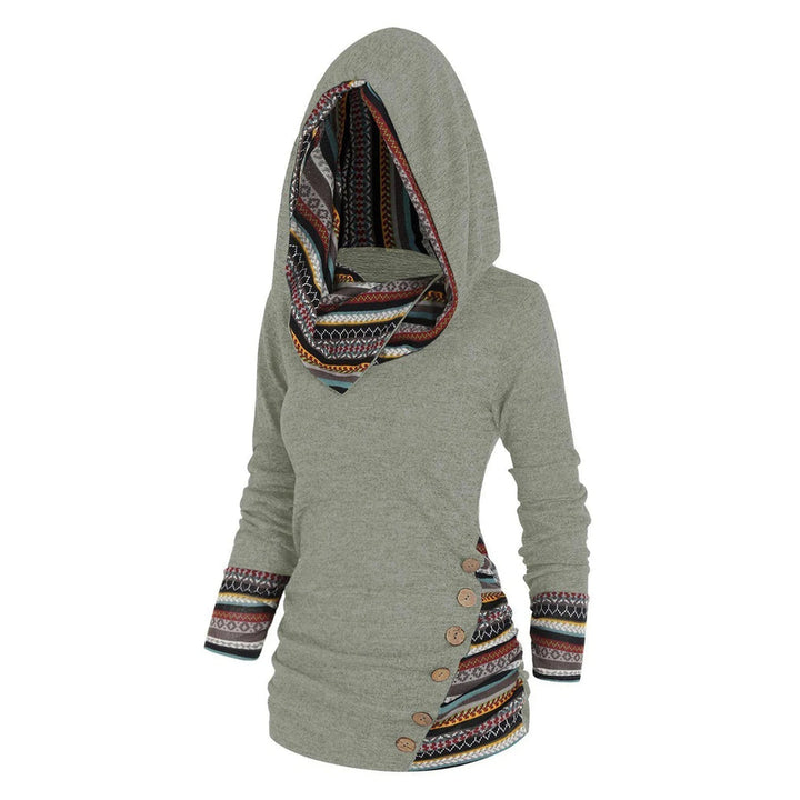 Levoire | Sweat À Capuche À Manches Longues Avec Rayures Gris clair