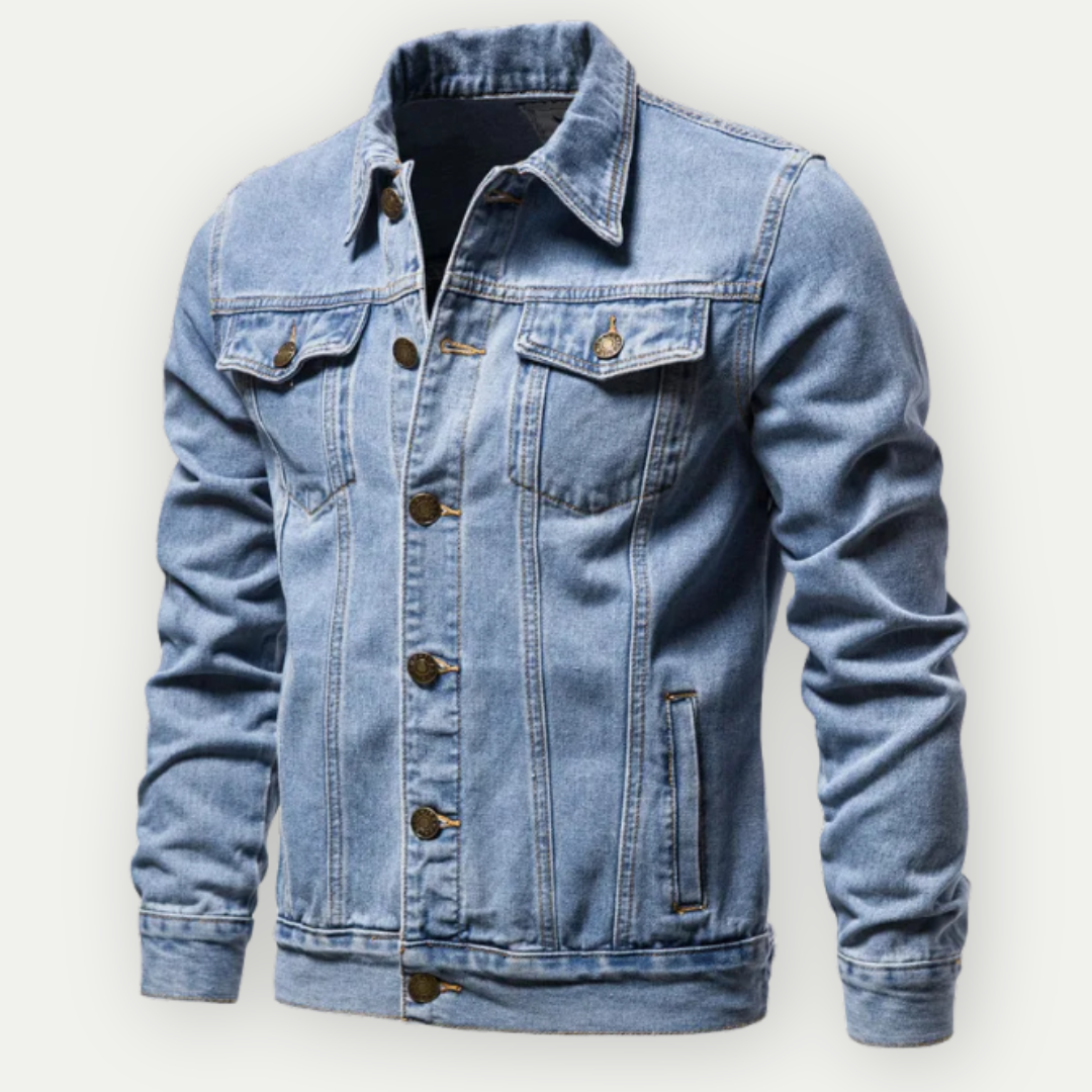 Levoire | Veste en jean trucker classique Bleu