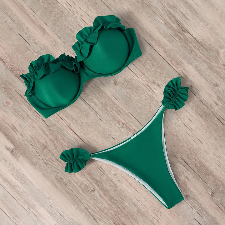 Levoire | Lara Bikini Reine De La Jungle - Sans Bretelles Et Sexy Vert