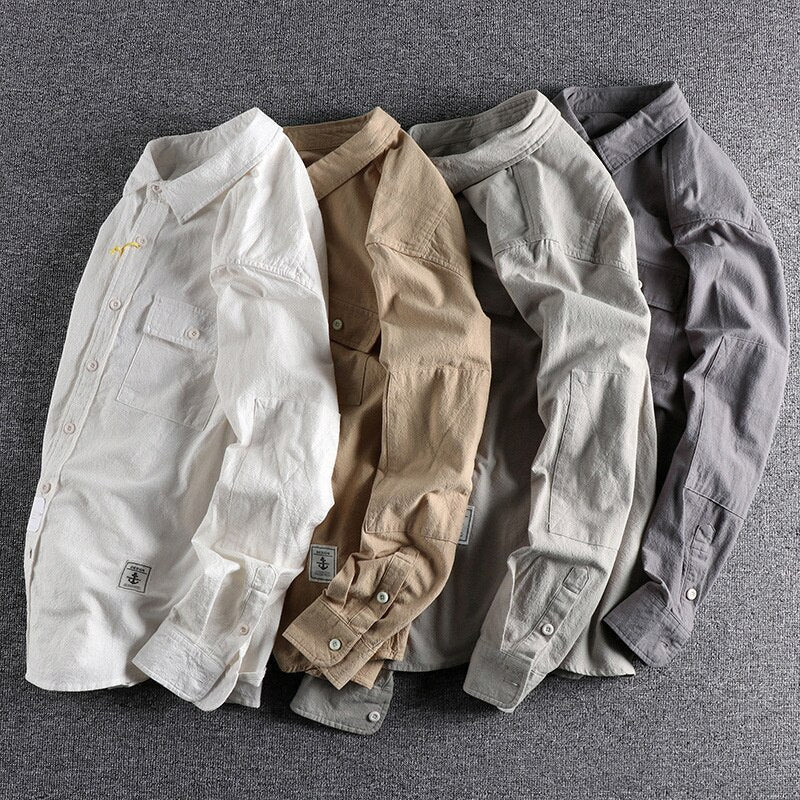 Levoire | Chemise Classique Avec Design Texturé Pour Une Ambiance Automnale