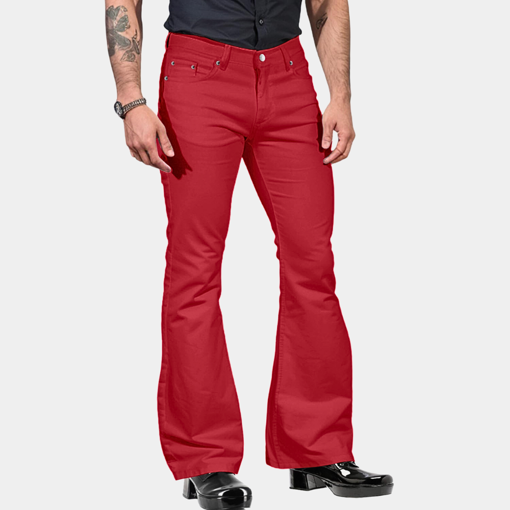 Levoire | Pantalon Ample Pour Hommes Blanc Rot