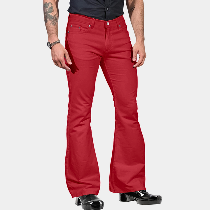 Levoire | Pantalon Ample Pour Hommes Blanc Rot