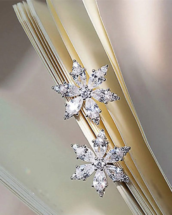 Levoire | Boucles D'Oreilles Zircon Fleur De Flocon De Neige