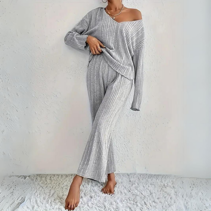 Levoire | Ensemble Femme Confortable En Deux Pièces Gris