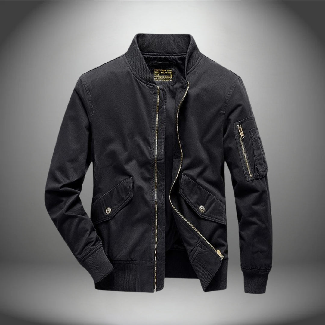 Levoire | Veste bomber élégante Noir de minuit