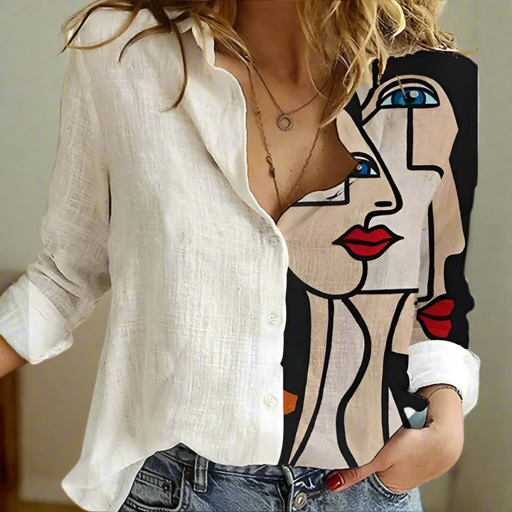 Levoire | Chemise À Manches Longues Imprimée Avec Col Inversé Modèle 4