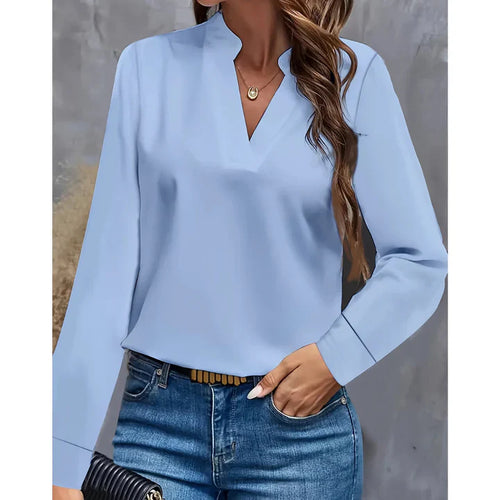 Levoire | Blouse à col en V à manches longues Confortable
