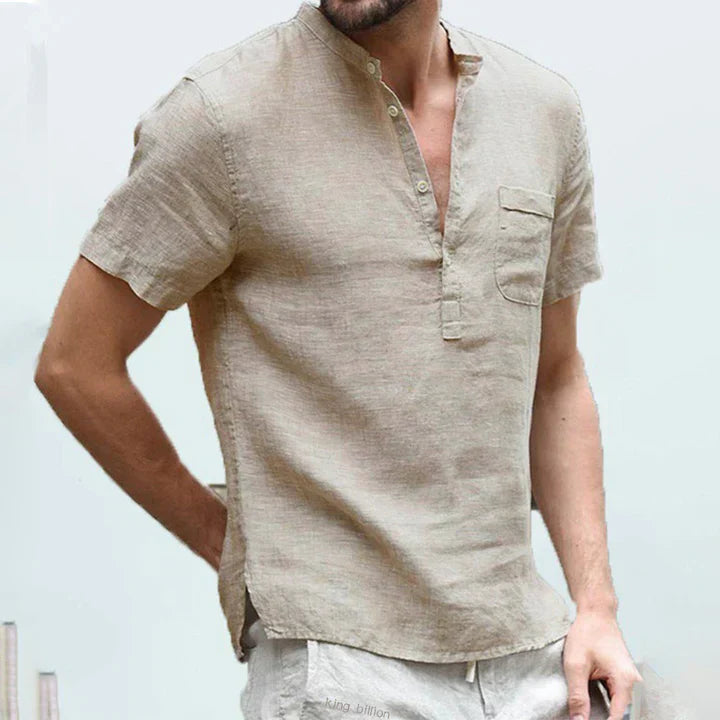 Levoire | Chemise Homme Élégante Et Estivale Kaki