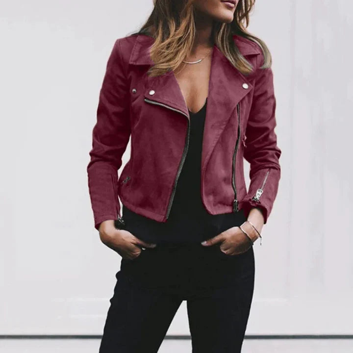 Levoire | Robe courte avec fermeture éclair pour femmes manches longues Rot