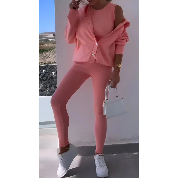 Levoire | Lounge Trois pièces pour femmes Confortable Rose