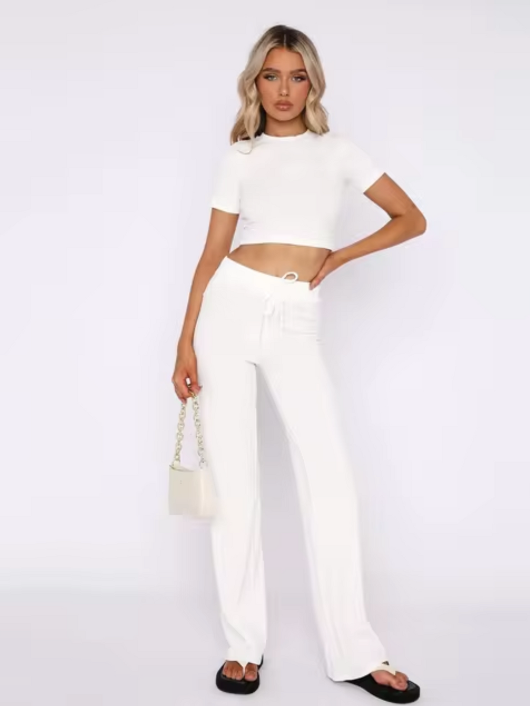 Levoire | Top Court Et Pantalon Blanc