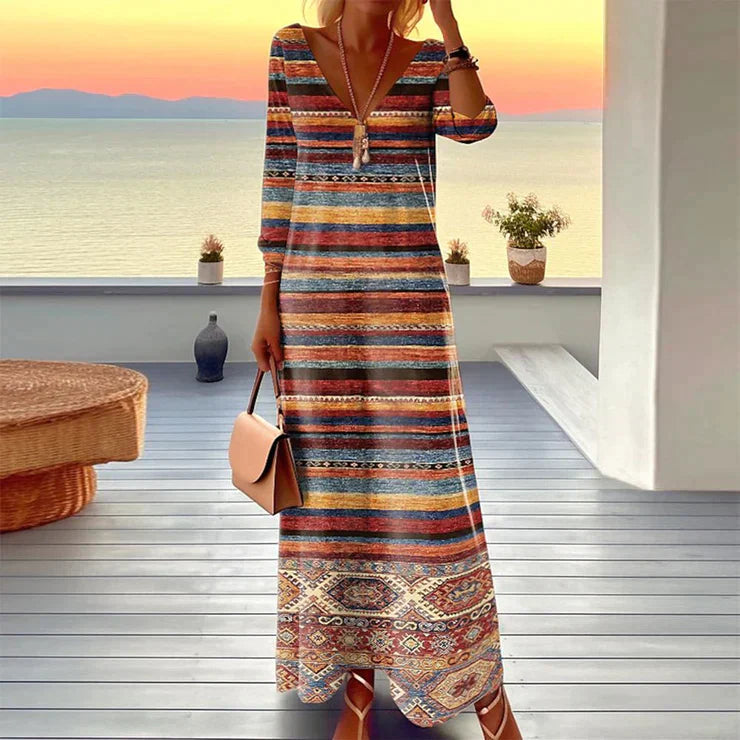 Levoire | Robe Élégante À Manches Mi-Longues Confortable 2XL