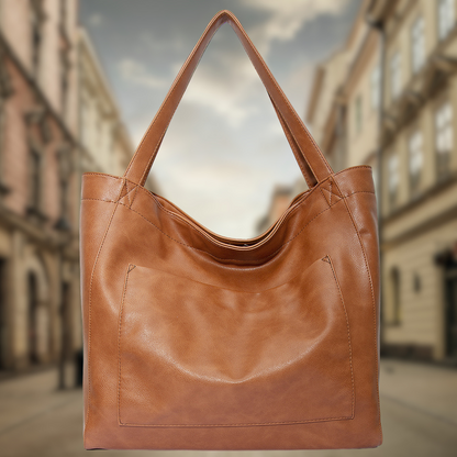 Levoire | Sac à main femme avec effet cuir souple Marrone clair