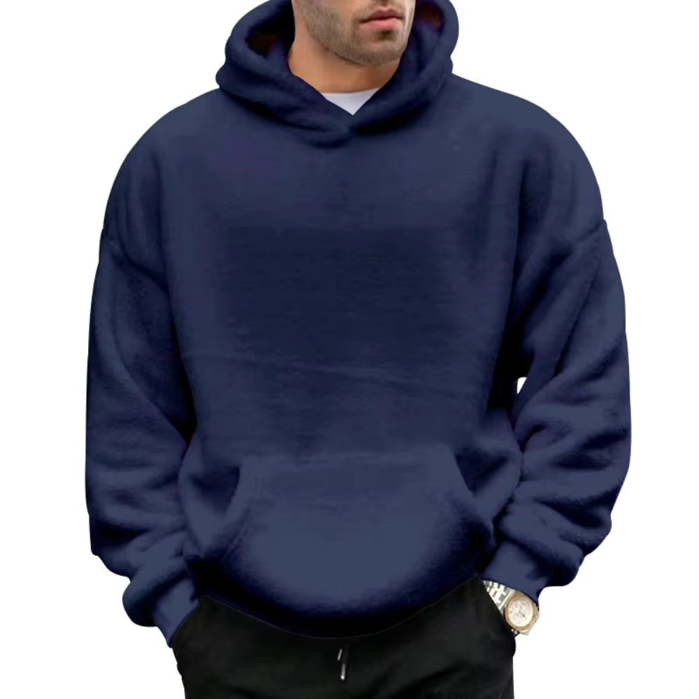 Levoire | Le sweat à capuche unisexe douillet pour l'automne Bleu marine