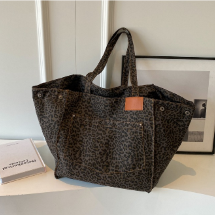 Levoire | Sac de voyage pour femmes léopard grand Noir