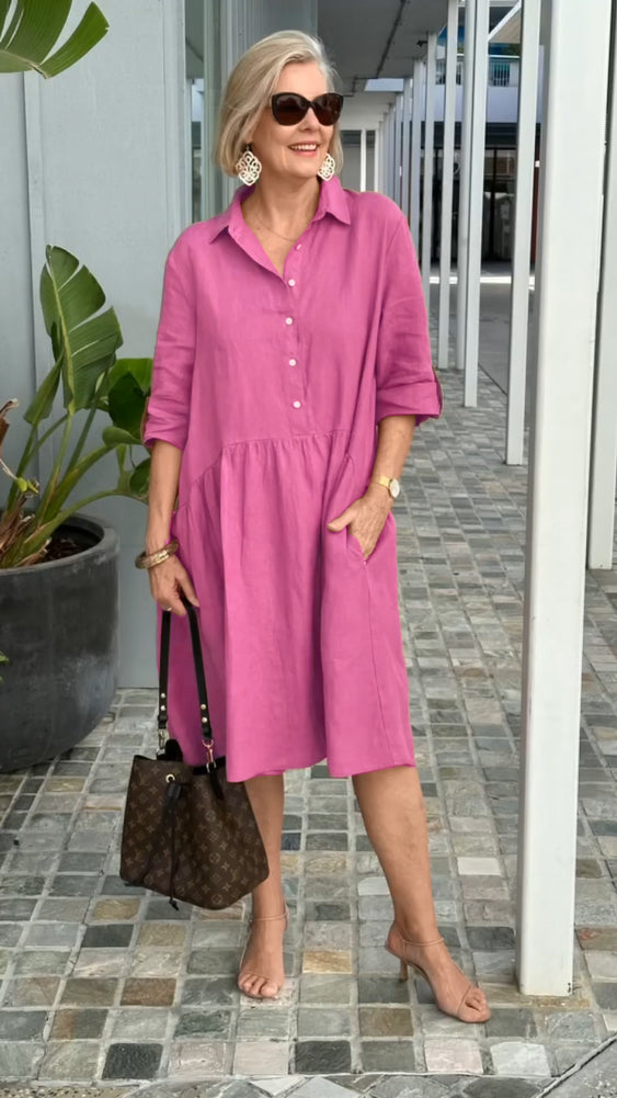Levoire | Nouvelle robe décontractée Rose Rouge