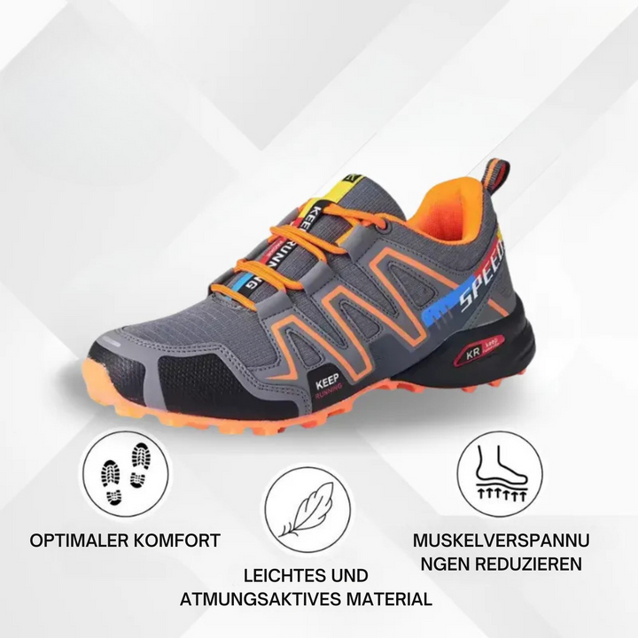Levoire | Chaussures De Randonnée Orthopédiques Pour Hommes Gris-Orange