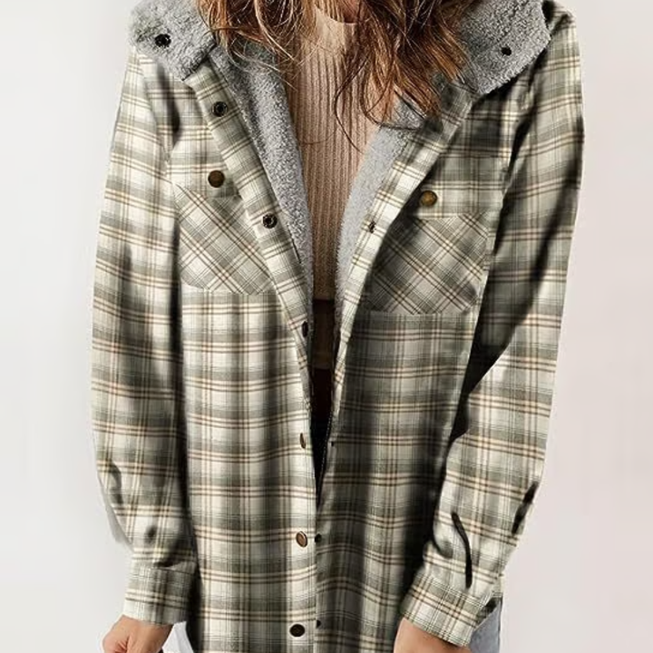 Levoire | Veste À Capuche À Motif Tartan Vert