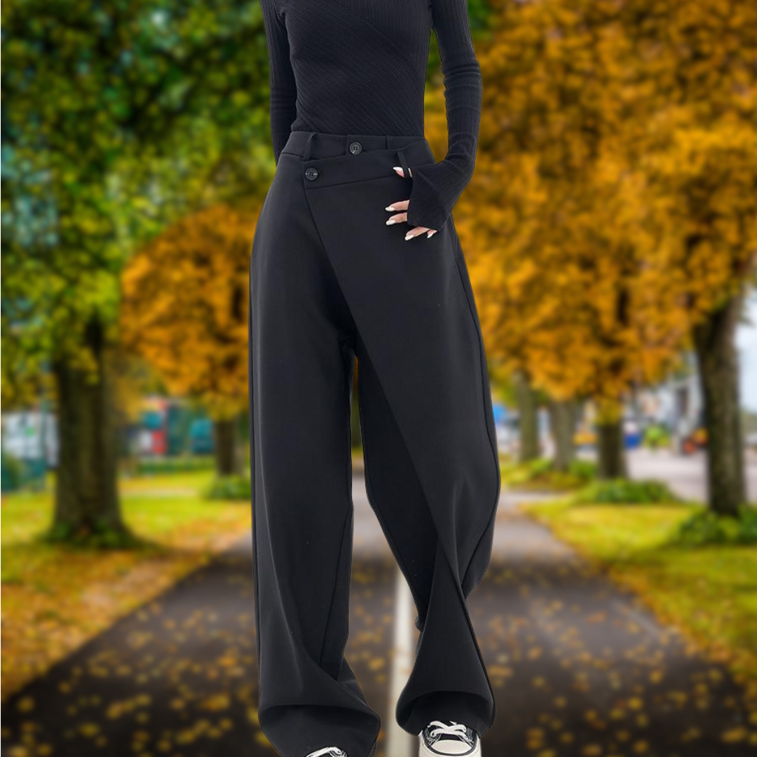 Levoire | Pantalons asymétriques taille haute Nero