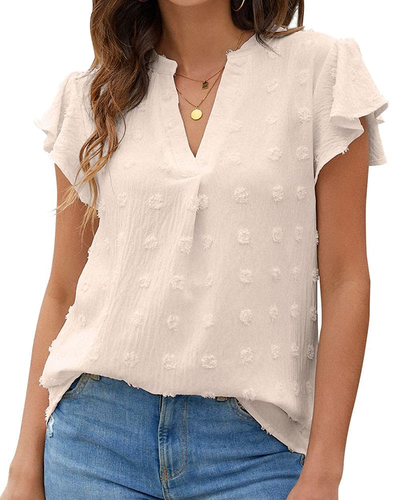 Levoire | Chemise Avec Un Décolleté En V Beige