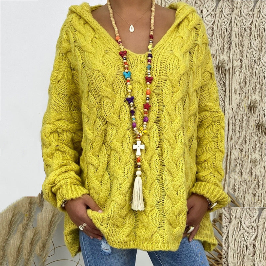 Levoire | Pull à manches longues pour femmes confortable Jaune