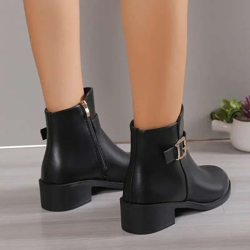 Levoire | Bottes Pour Femmes Avec Semelle Épaisse Et Fermeture Éclair Pour Un Look Élégant